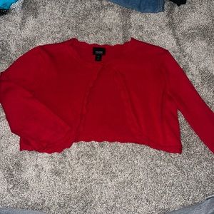 Cropped knit cardigan